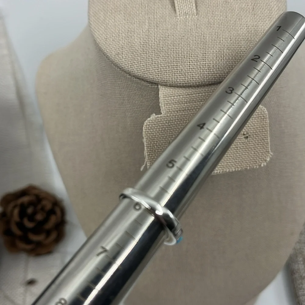 Authentic Southwest WJ Wilson Jim Navajo Sleeping Beauty Turquoise Size 6 Ring - Picture 6 of 12